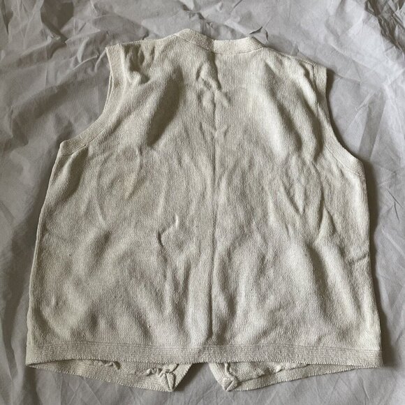 Vintage The Villager Holiday Knit Vest With Festive Christmas Design Buttons Wom - Picture 14 of 14